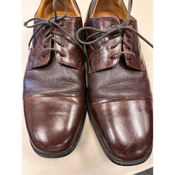 Johnston & Murphy Brown Calf Skin Leather Cap Toe Oxfords sz 9 main image 7